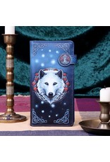NemesisNow Gothic wallets and purses - Lisa Parker Guardian of the Fall White Autumn Wolf Embossed Purse