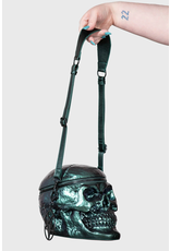 Killstar Gothic bags Steampunk bags - Killstar skull bag Grave Digger Green Oil Slick