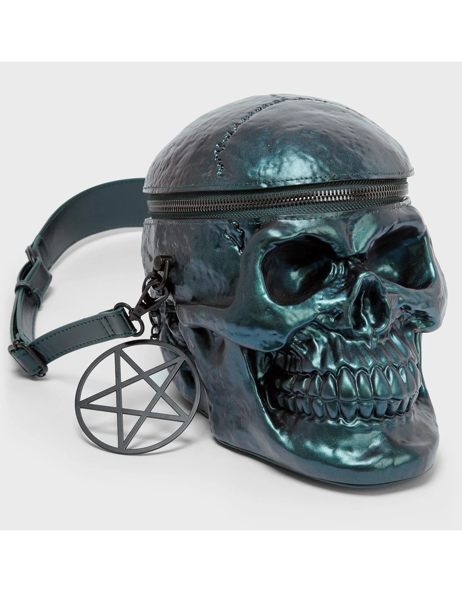 Killstar Gothic bags Steampunk bags - Killstar skull bag Grave Digger Green Oil Slick