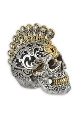 Trukado Skulls - Gothic Baroque Skull with a Key and Lock Mohawk large