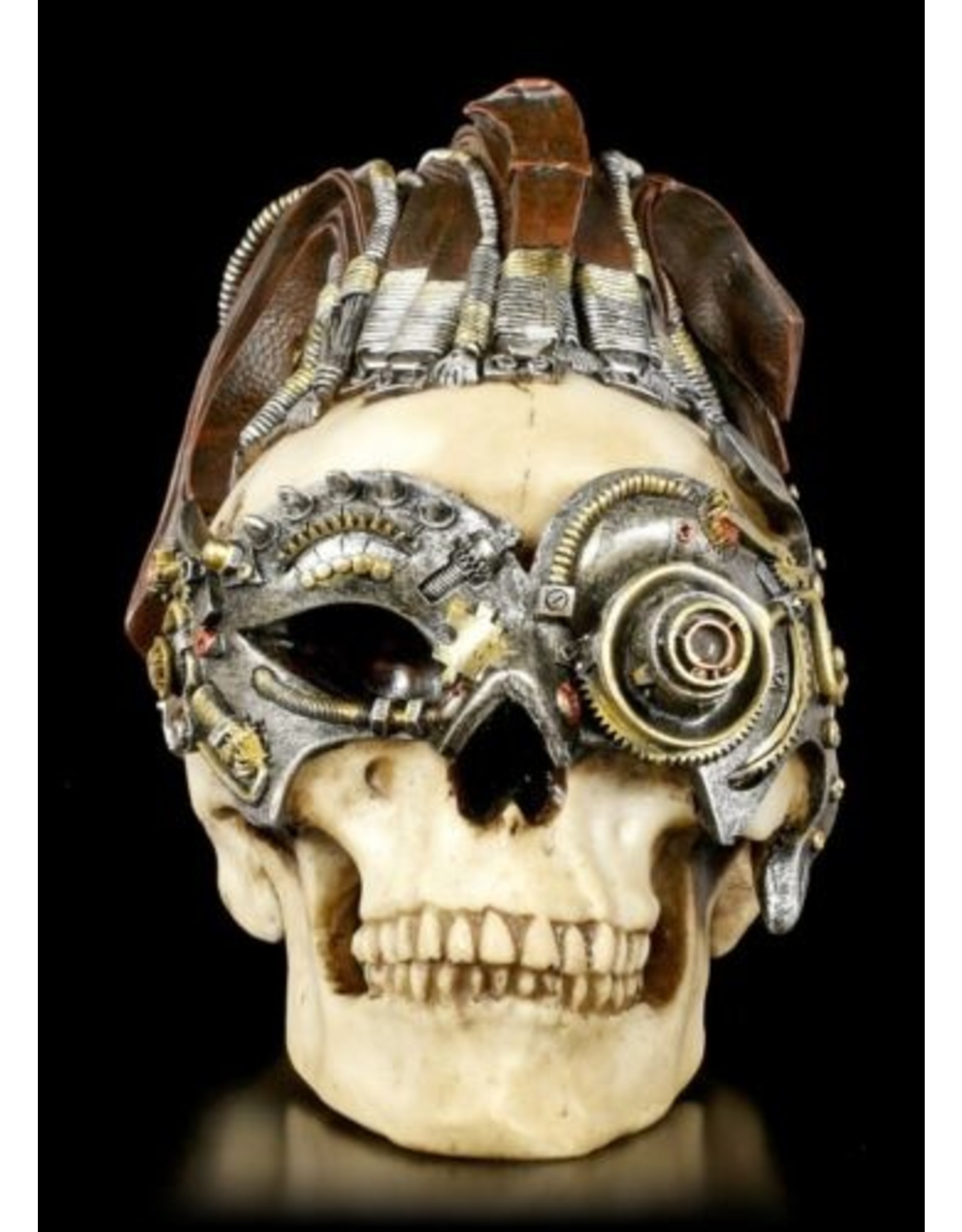 Trukado Skulls - Stempunk  Masked Skull with Dreads large