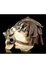 Trukado Skulls - Stempunk  Masked Skull with Dreads large