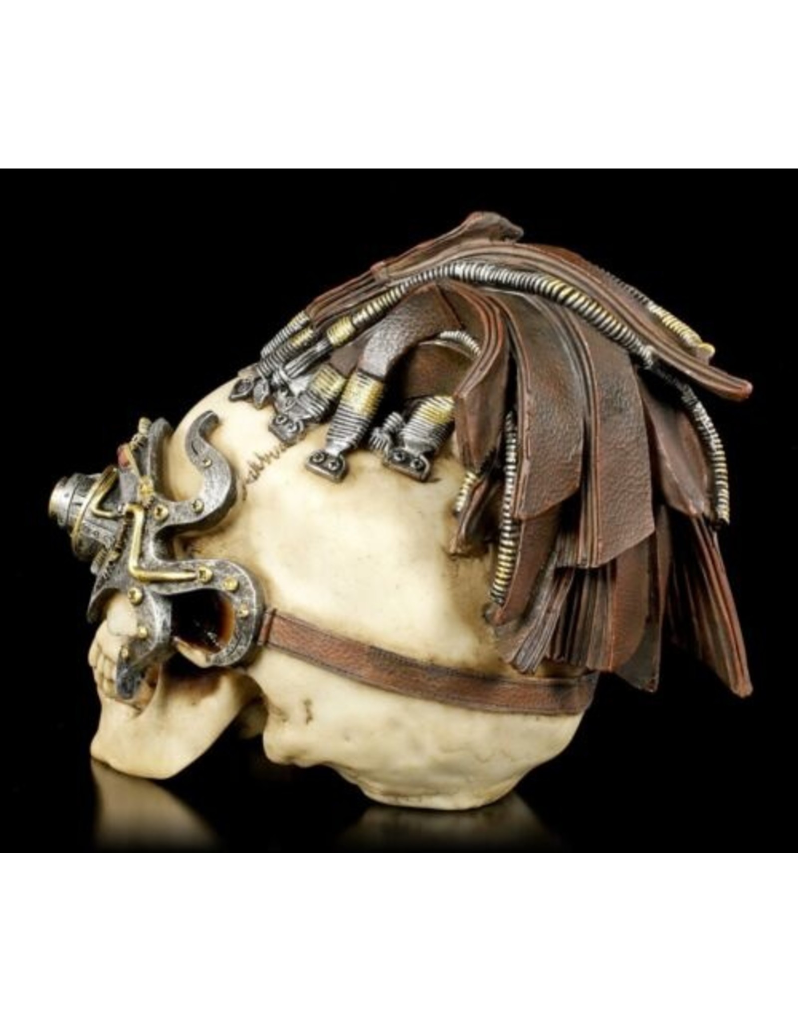 Trukado Skulls - Stempunk  Masked Skull with Dreads large