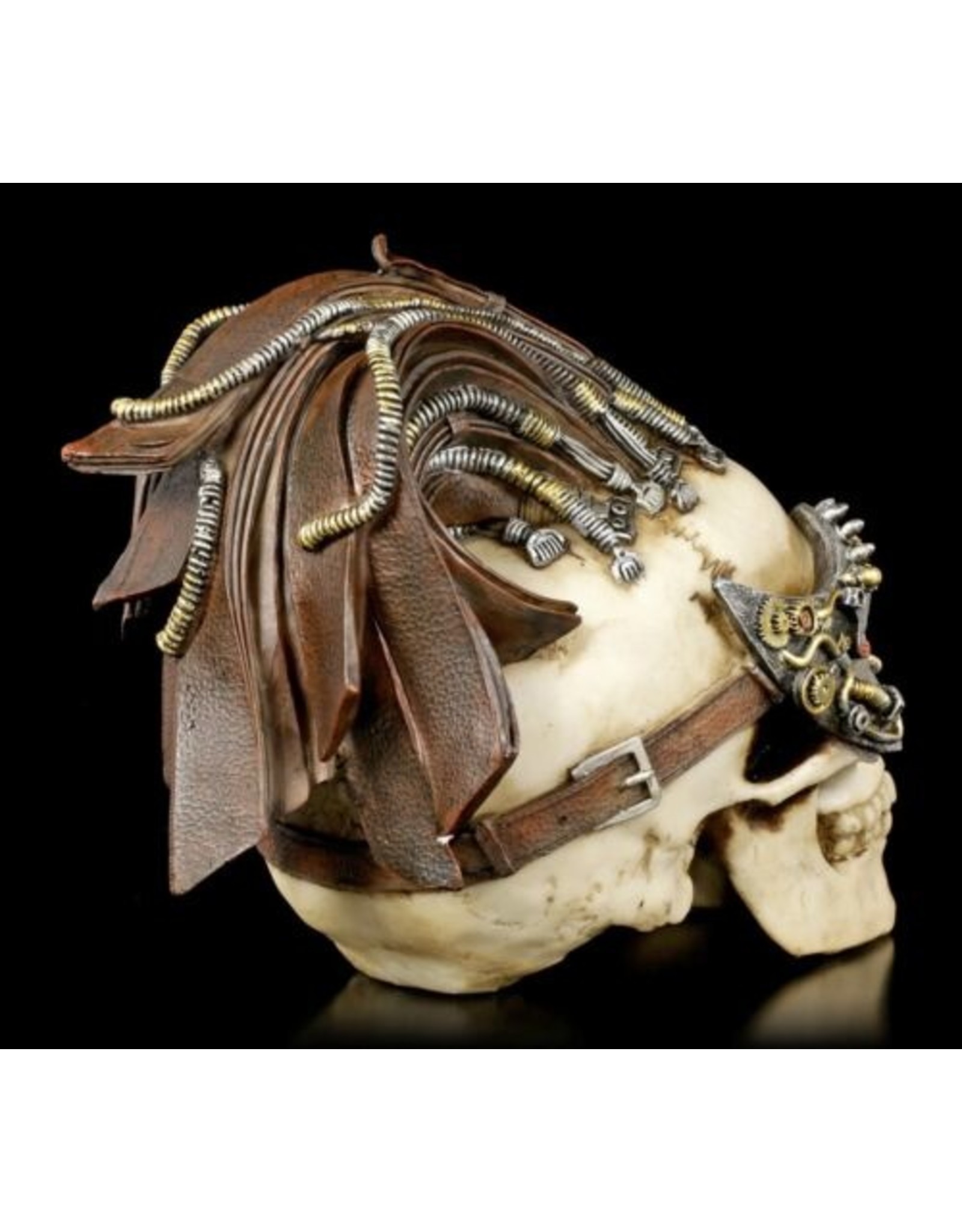 Trukado Skulls - Stempunk  Masked Skull with Dreads large