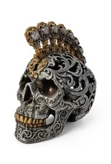 Trukado Skulls - Gothic Baroque Skull with a Key and Lock Mohawk large