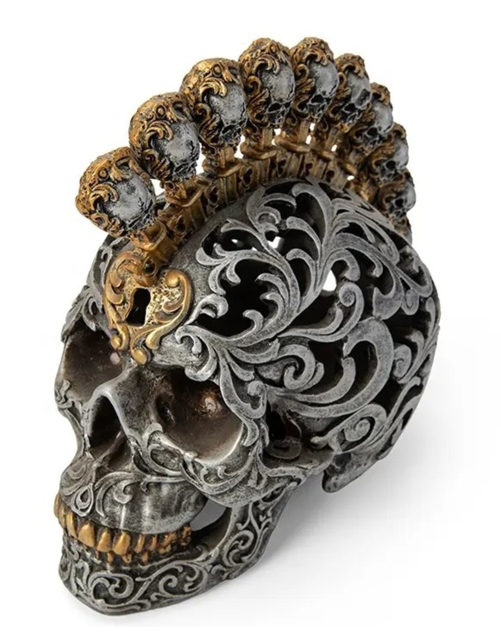 Trukado Skulls - Gothic Baroque Skull with a Key and Lock Mohawk large