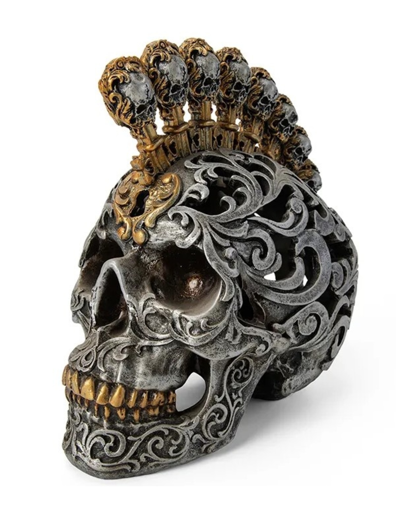 Trukado Skulls - Gothic Baroque Skull with a Key and Lock Mohawk large