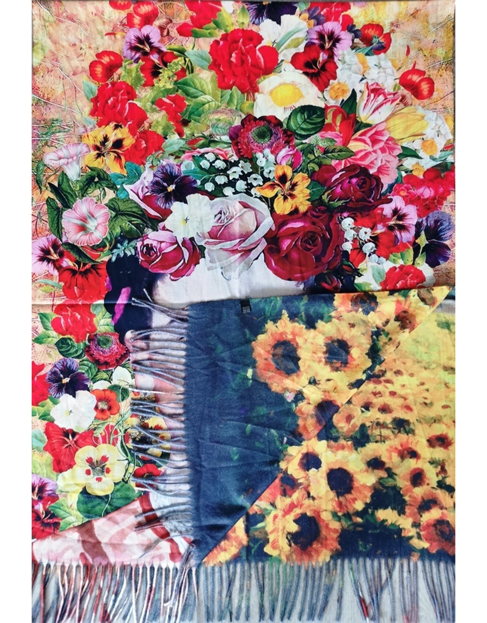 Trukado Miscellaneous -  Frida Kahlo shawl dubble sided print - 180cm x 70cm