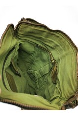 HillBurry Leather Shoulder bags  Leather crossbody bags - HillBurry Smart Crossbody Bag Washed Leather green
