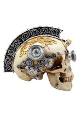 Trukado Schedels - Steampunk Schedel met IJzeren Kuif Large