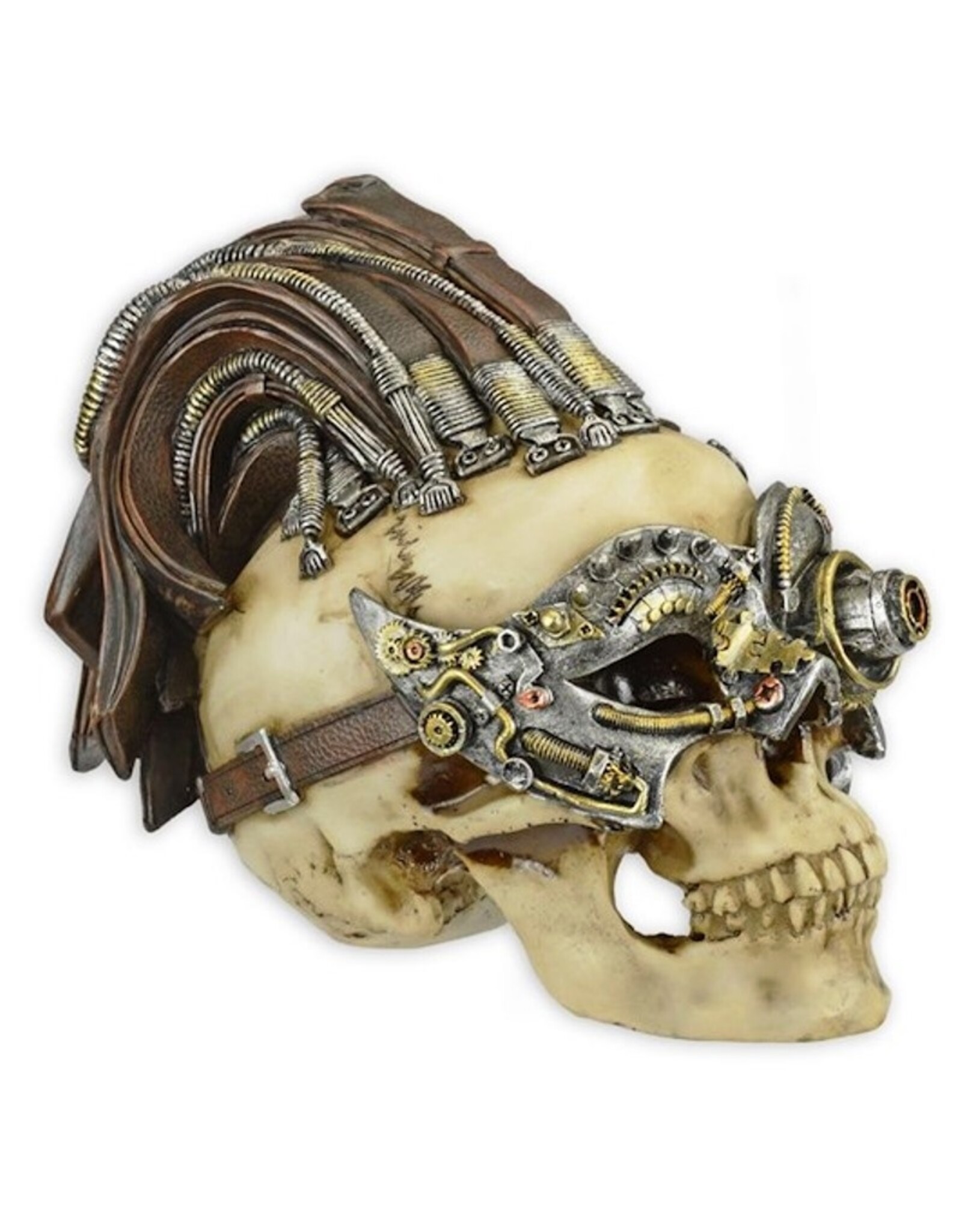 Trukado Skulls - Stempunk  Masked Skull with Dreads large