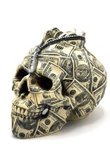 Trukado Skulls - Skull Money Box  Benjamin Franklin 100 Dollar bill