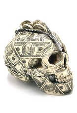 Trukado Skulls - Skull Money Box  Benjamin Franklin 100 Dollar bill