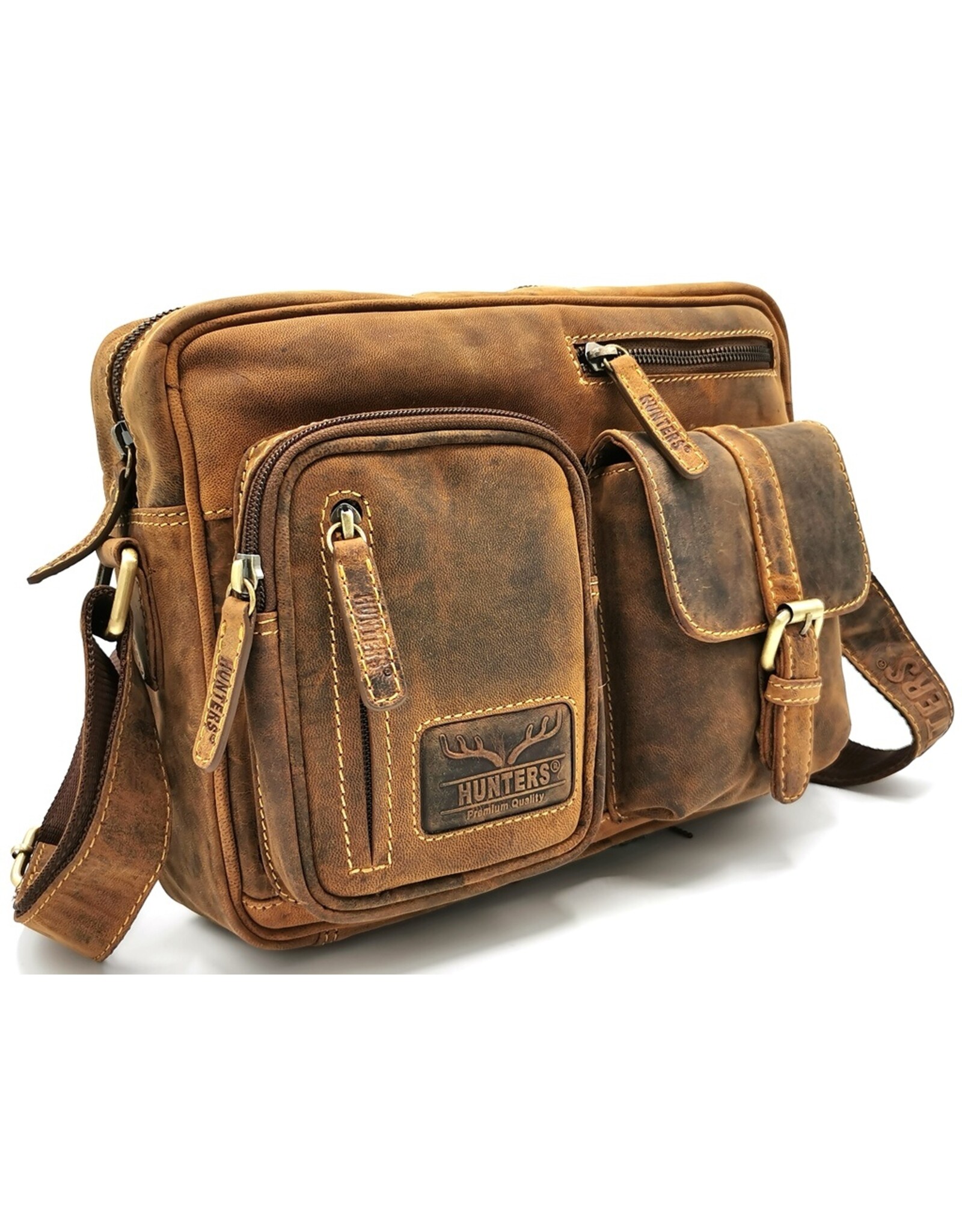 Hunters Leather Shoulder bags  Leather crossbody bags - Hunters Shoulder bag Hunter Buffalo Leather