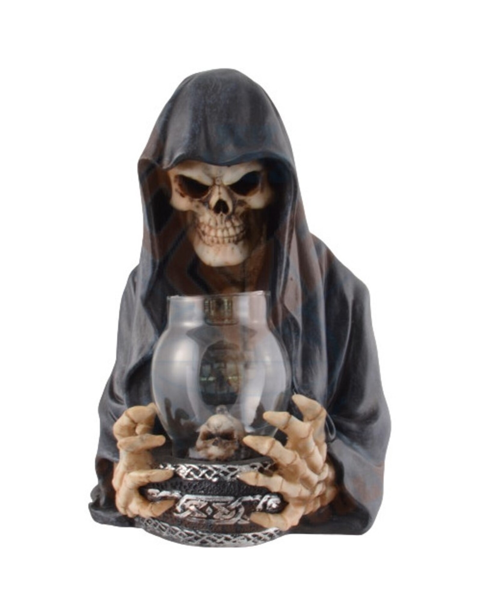 VG Giftware & Lifestyle - Grim Reaper looks into a lamp bust with LED-light