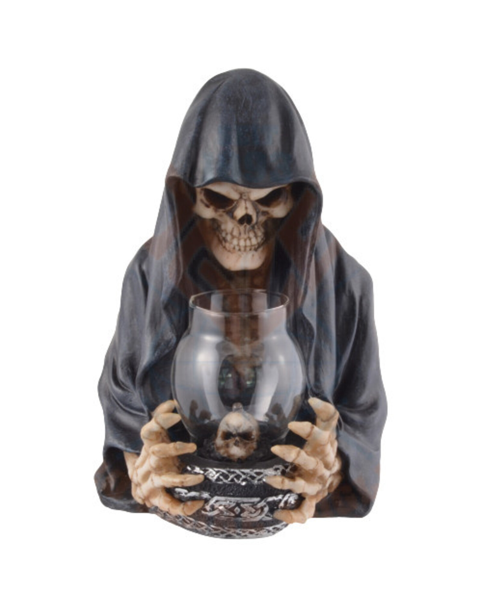 VG Giftware & Lifestyle - Grim Reaper looks into a lamp bust with LED-light