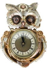 VG Giftware en Collectables - Steampunk Uil Wandklok