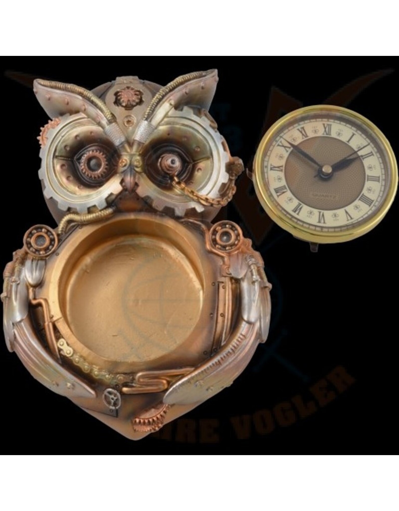 VG Giftware and Collectables - Steampunk Owl Wall Clock