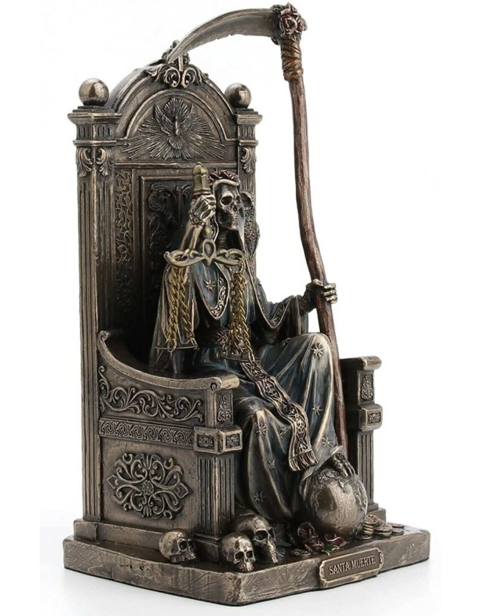 Veronese Design Giftware Beelden Collectables  - Santa Muerte zittend op Troon