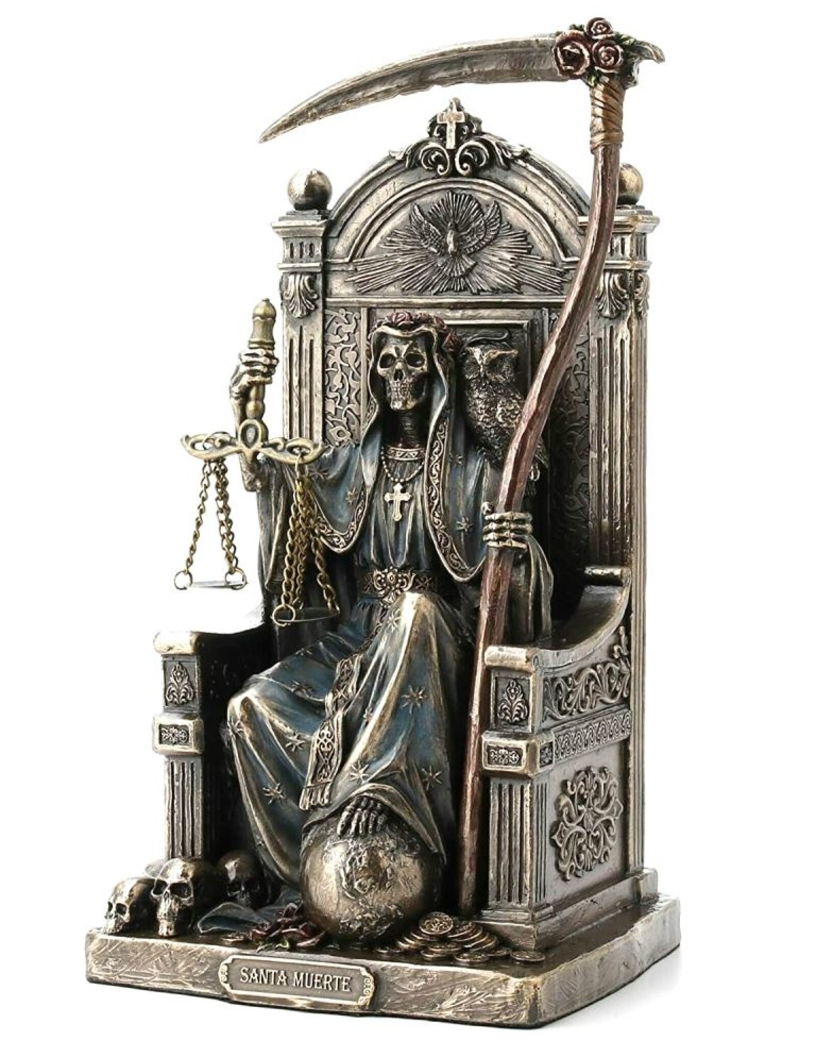 Veronese Design Giftware Beelden Collectables  - Santa Muerte zittend op Troon
