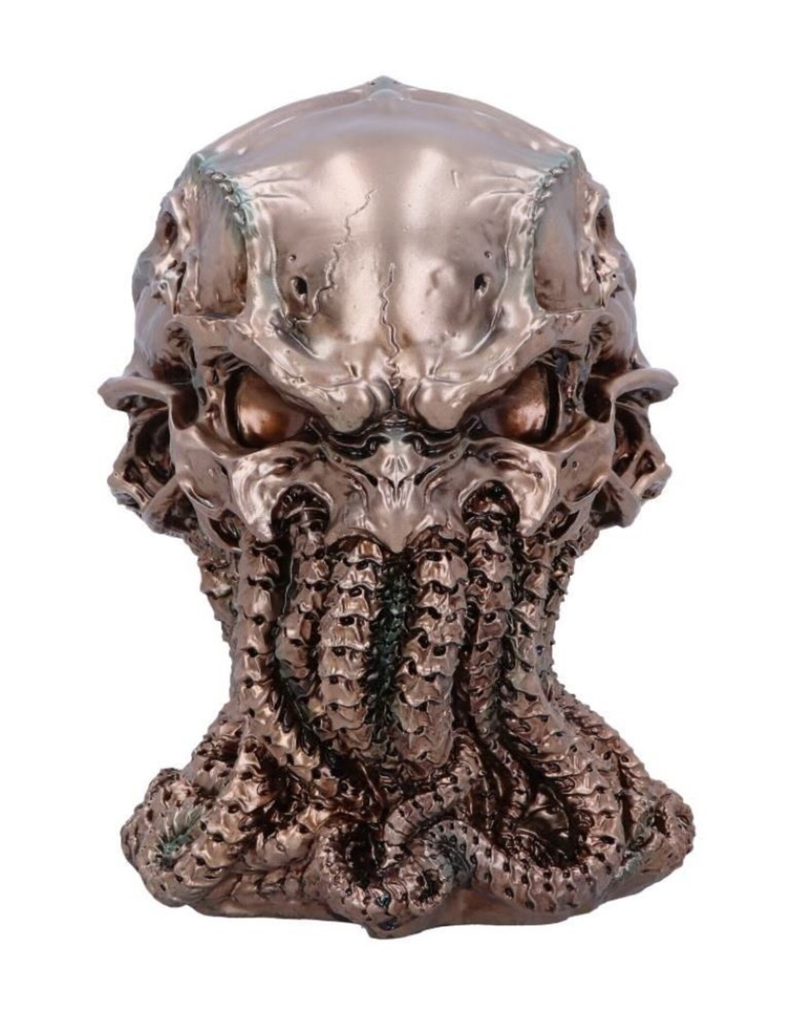 James Ryman bij Nemesis Now Giftware & Lifestyle - James Ryman Cthulhu Skull Bronzed 20cm