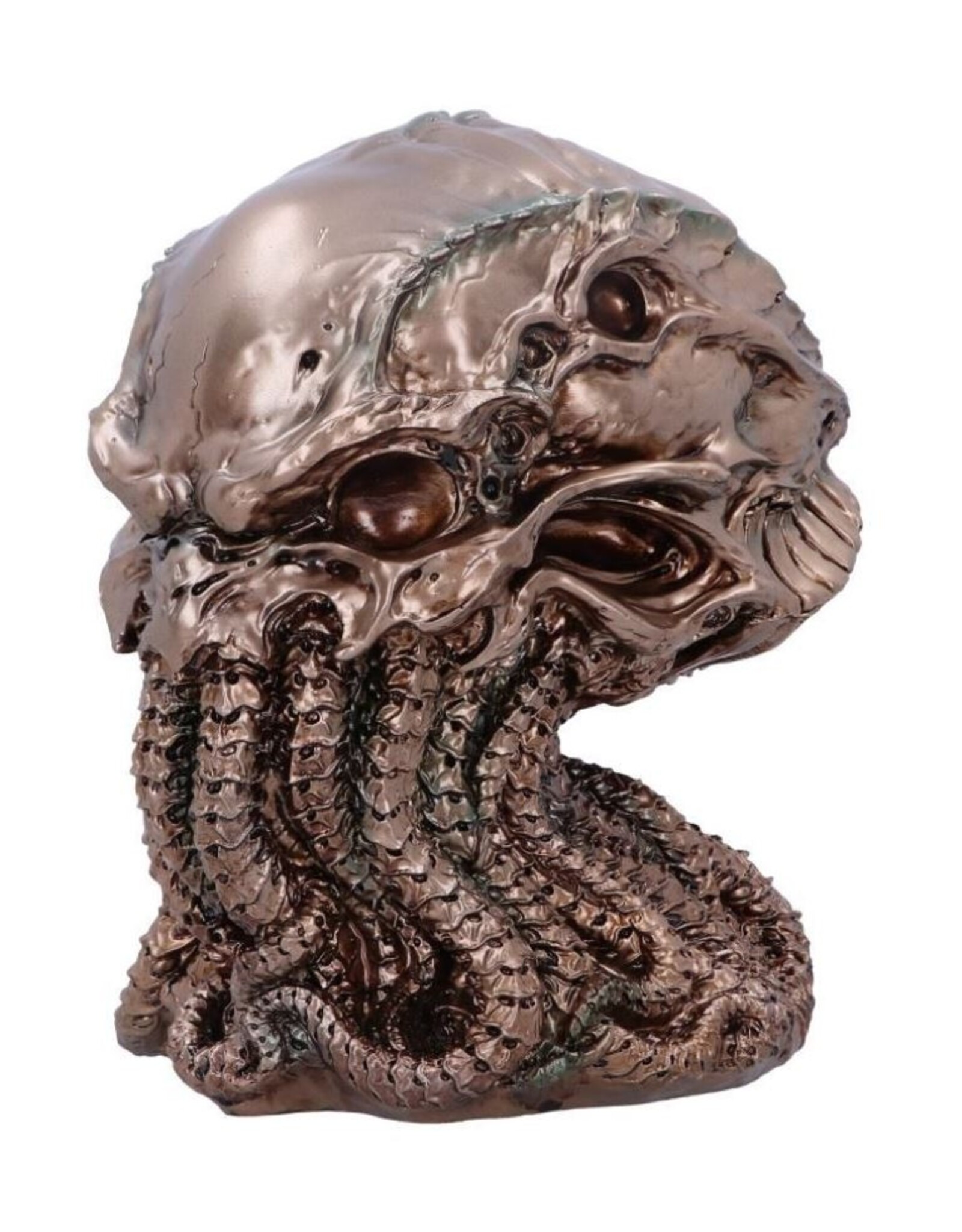 James Ryman bij Nemesis Now Giftware & Lifestyle - James Ryman Cthulhu Skull Bronzed 20cm