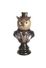 Sparks Giftware Figurines Collectables - Owl with Monocle and High Hat Bust 17.5cm