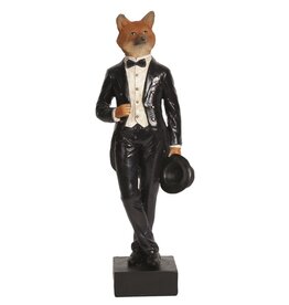 Sparks Fox dressed in Black Tuxedo Statue 31cm