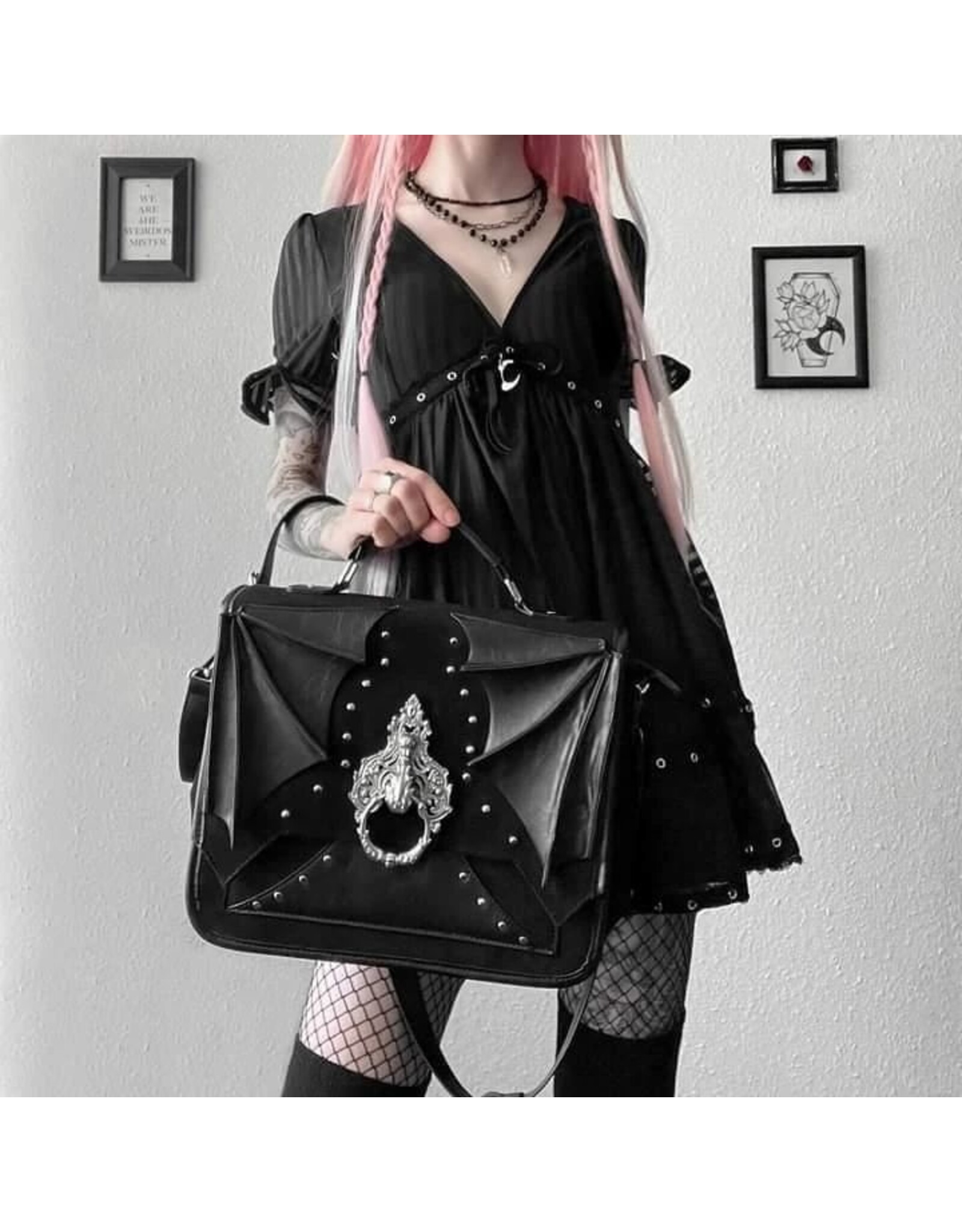 Restyle Gothic bags Steampunk bags - Bat Knocker Messengerbag-Backpack Restyle