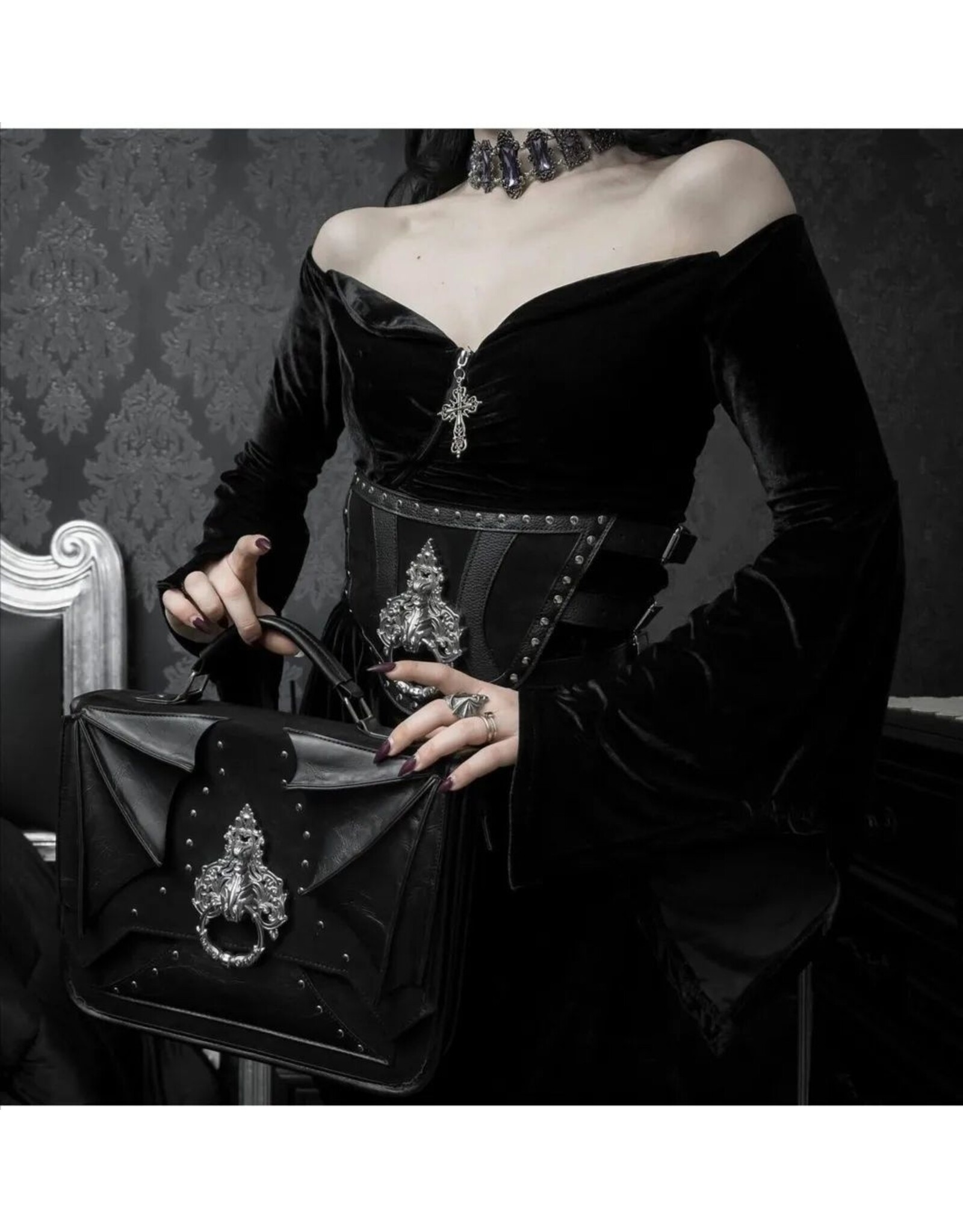 Gothic Bat Knocker Messenger Bag, Restyle in 2023