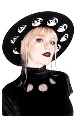 Restyle Gothic and Steampunk accessories - Moon Phases Hat with wide brim Restyle