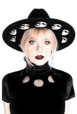 Restyle Gothic and Steampunk accessories - Moon Phases Hat with wide brim Restyle