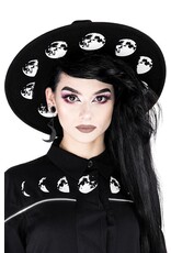 Restyle Gothic and Steampunk accessories - Moon Phases Hat with wide brim Restyle