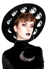 Restyle Gothic and Steampunk accessories - Moon Phases Hat with wide brim Restyle