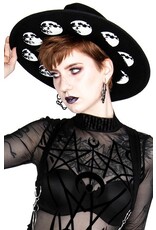 Restyle Gothic and Steampunk accessories - Moon Phases Hat with wide brim Restyle