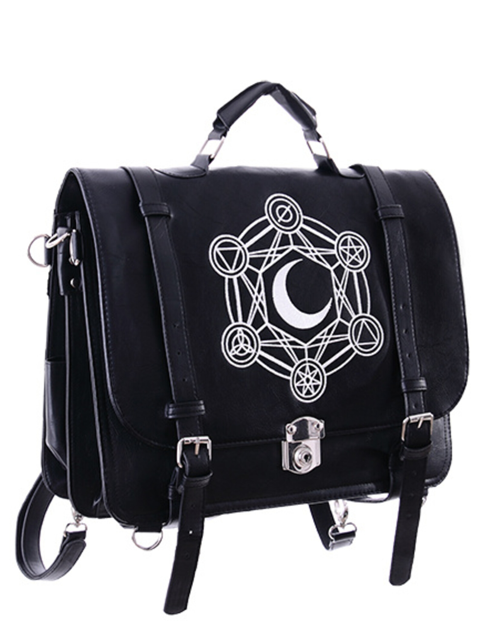 Restyle Gothic tassen Steampunk tassen - Maan Messengertas met Alchemistische Symbolen Restyle