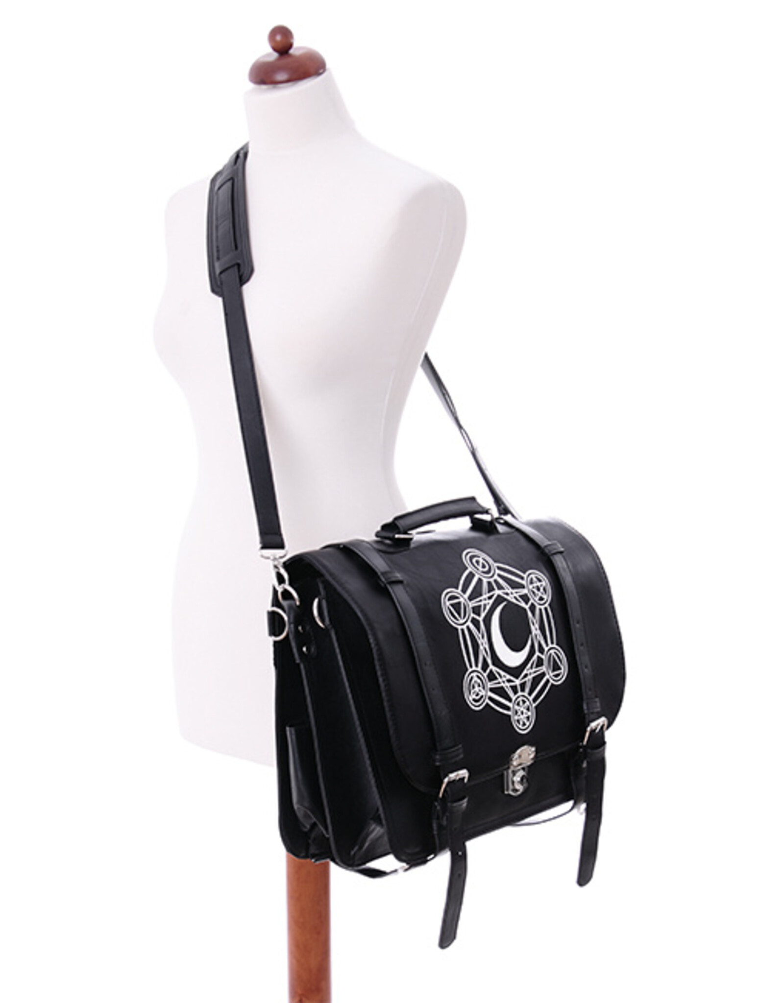 Restyle Gothic bags Steampunk bags - Moon Messenger Bag with Alchemical Symbols Restyle