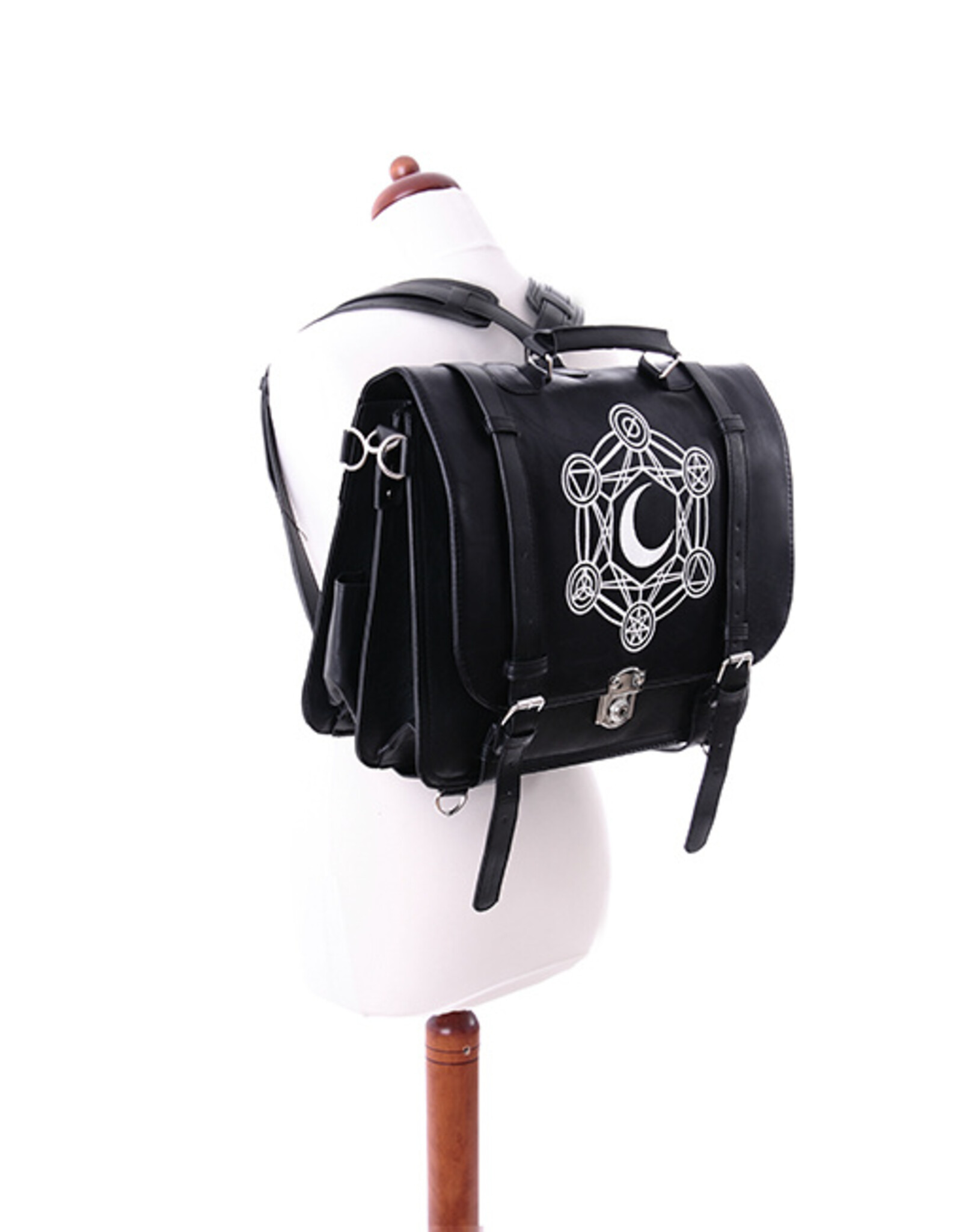 Restyle Gothic bags Steampunk bags - Moon Messenger Bag with Alchemical Symbols Restyle