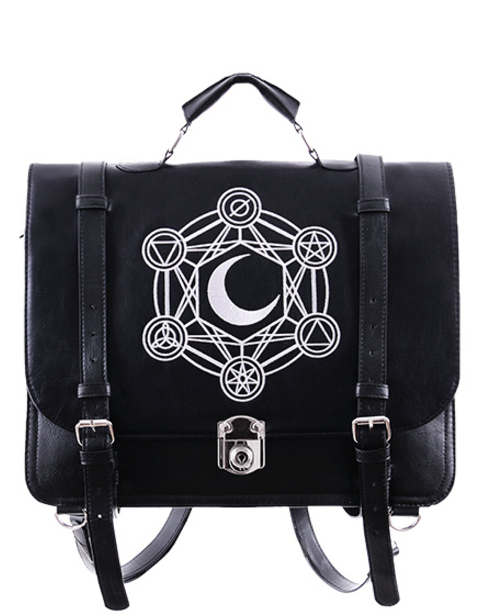 Restyle Gothic tassen Steampunk tassen - Maan Messengertas met Alchemistische Symbolen Restyle