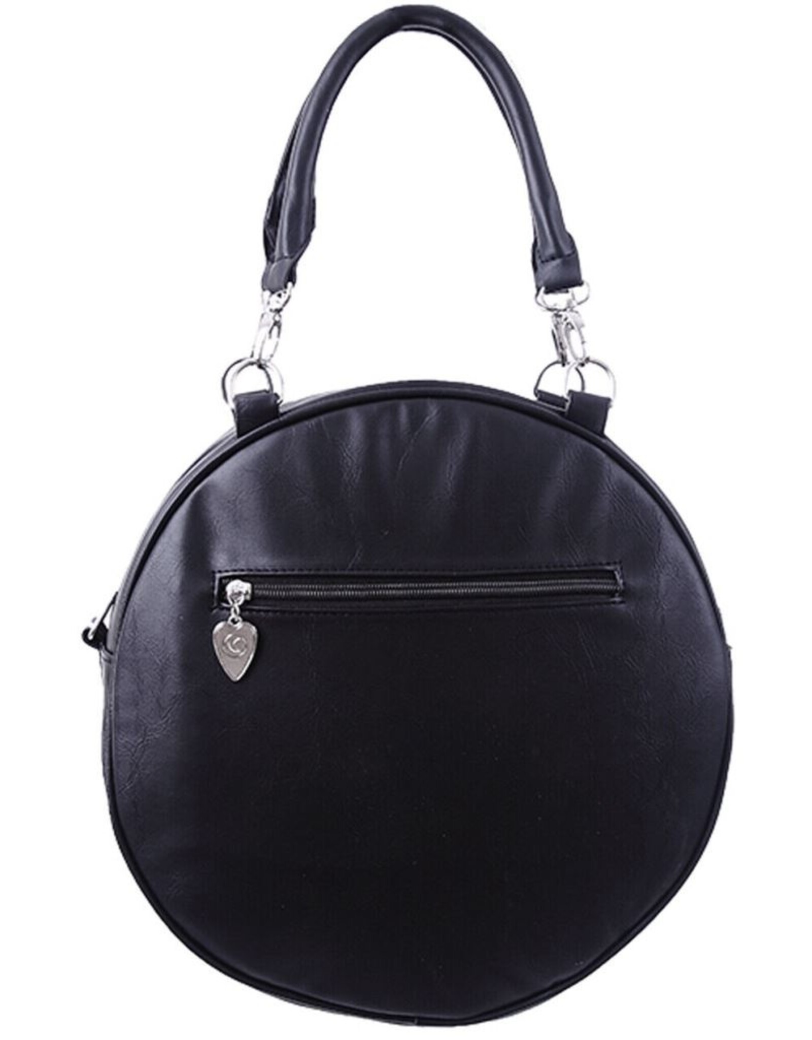 Restyle Gothic Tassen Steampunk Tassen - Luna Ronde Handtas  met Volle Maan print Restyle