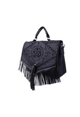 Restyle Gothic tassen Steampunk tassen - Witch Gothic Handtas met Franjes en Pentagram Restyle