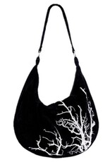 Restyle Gothic bags Steampunk bags - White Branches Hobo bag with Branches Embroidery Restyle