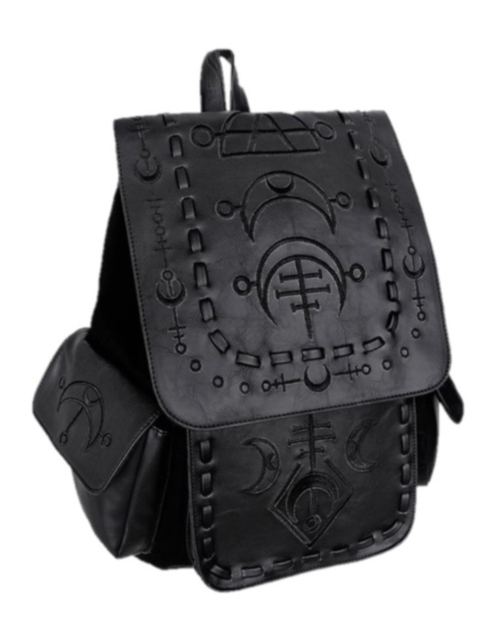 Restyle Gothic bags Steampunk bags - Gothic Backpack  with Black Runes Runic Moon Restyle