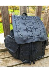 Restyle Gothic bags Steampunk bags - Gothic Backpack  with Black Runes Runic Moon Restyle