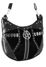 Restyle Gothic tassen Steampunk tassen - Gothic Hobo tas met Pentagram Witchcraft Restyle