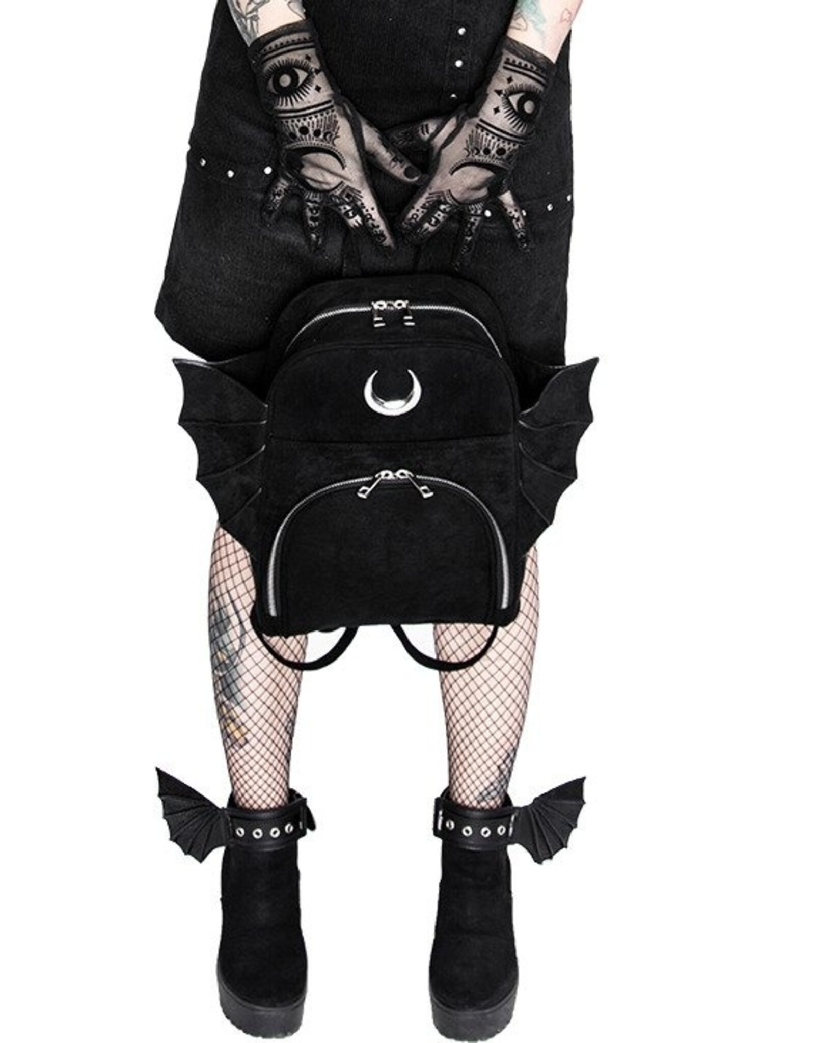 Restyle Gothic bags Steampunk bags - Elegant Goth Gothic Backpack with Wings Restyle