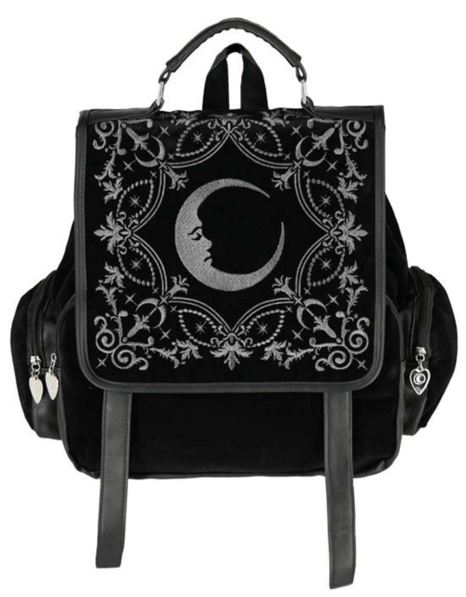 Restyle Gothic bags Steampunk bags - Gothic Crescent Backpack with embroidery Restyle