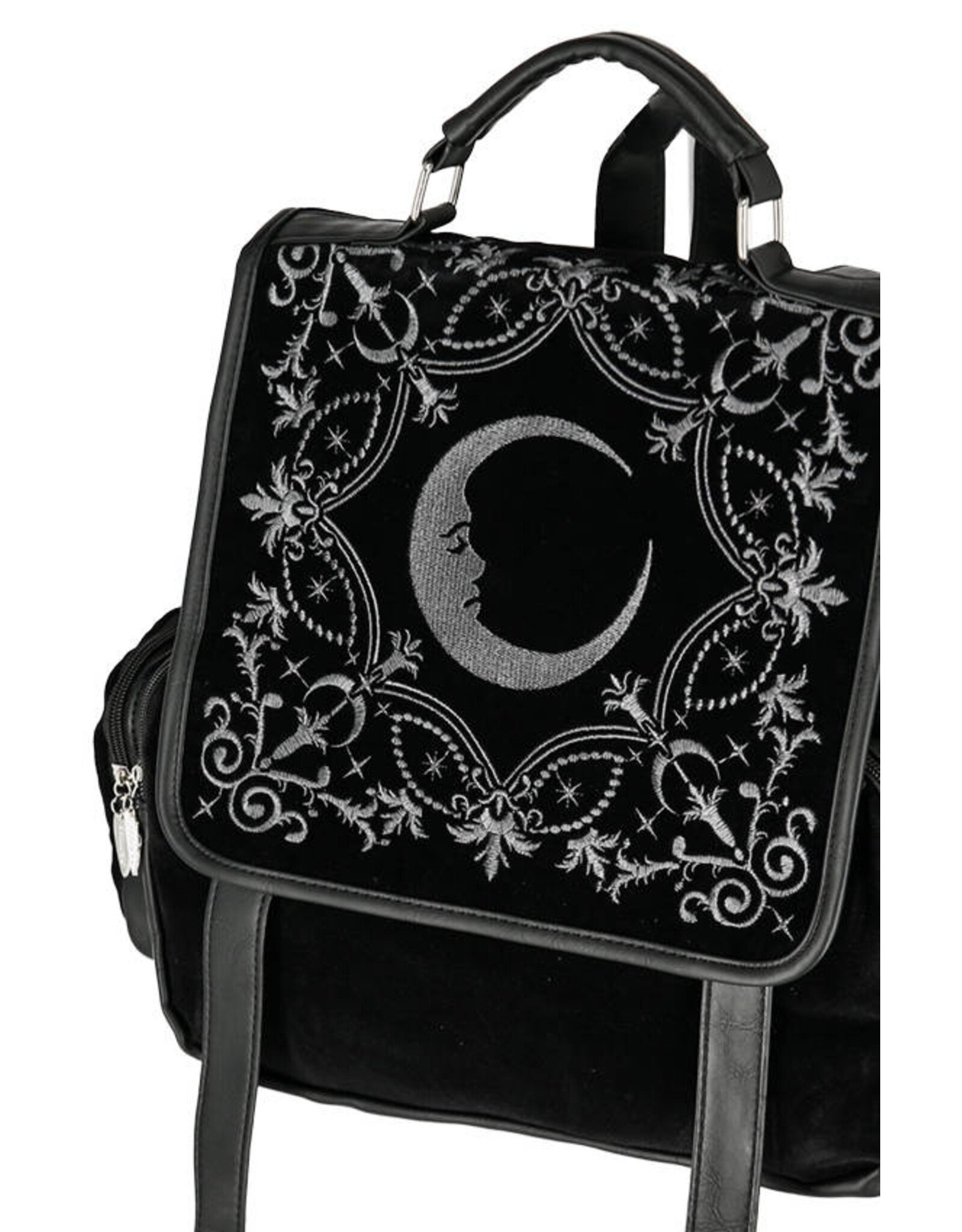 Restyle Gothic bags Steampunk bags - Gothic Crescent Backpack with embroidery Restyle