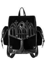 Restyle Gothic tassen Steampunk tassen - Gothic Cathedral Rugzak  Zwart Fluweel Restyle