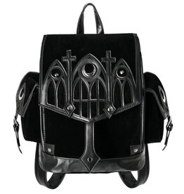 Restyle Gothic Cathedral Backpack Black Velvet Restyle